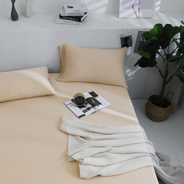 91家纺网 家纺一手货源 找家纺 小米笠 2019新款针织天竺棉床笠床罩 中棉