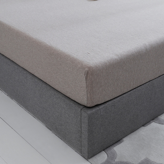 91家纺网 家纺一手货源 找家纺 小米笠 2019新款针织天竺棉床笠床罩 中咖