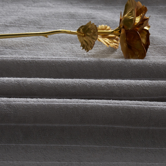 91家纺网 家纺一手货源 找家纺 小米笠 2019新款全棉条纹毛巾布防水床笠床罩 条纹灰