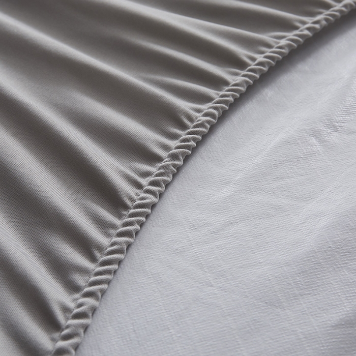 91家纺网 家纺一手货源 找家纺 小米笠 2019新款全棉条纹毛巾布防水床笠床罩 条纹灰