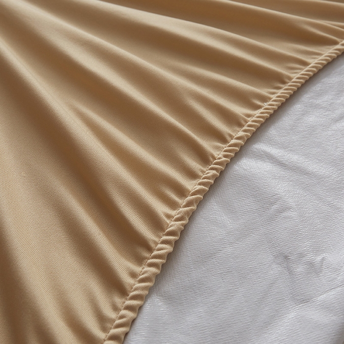 91家纺网 家纺一手货源 找家纺 小米笠 2019新款全棉条纹毛巾布防水床笠床罩 条纹咖