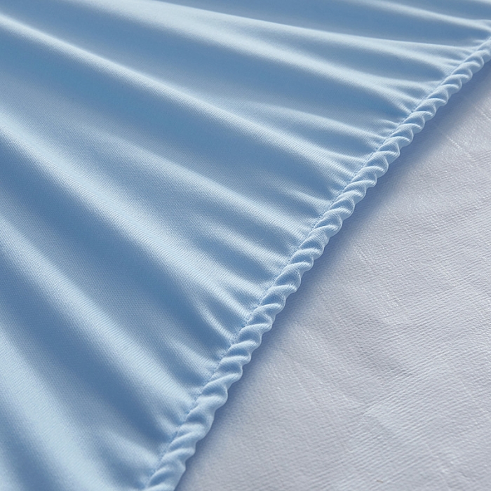 91家纺网 家纺一手货源 找家纺 小米笠 2019新款全棉条纹毛巾布防水床笠床罩 条纹蓝