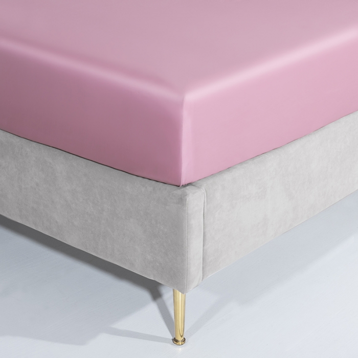 91家纺网 家纺一手货源 找家纺 小米笠 2021新款60支长绒棉纯色床笠三件套床盖床单可定制四季款 黛雅粉