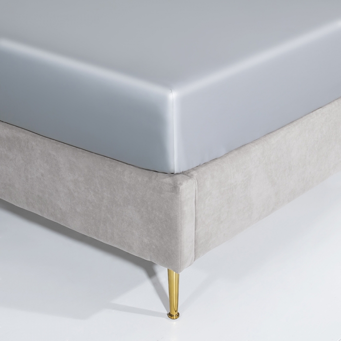 91家纺网 家纺一手货源 找家纺 小米笠 2021新款60支长绒棉纯色床笠三件套床盖床单可定制四季款 天云灰