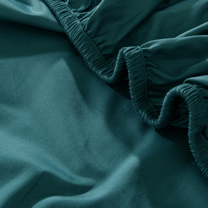 91家纺网 家纺一手货源 找家纺 小米笠 2021新款60支长绒棉纯色床笠三件套床盖床单可定制四季款 松柏绿