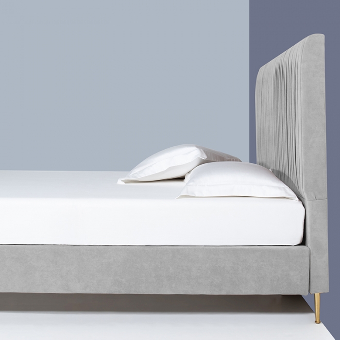 91家纺网 家纺一手货源 找家纺 小米笠 2021新款60支长绒棉纯色床笠三件套床盖床单可定制四季款 珍珠白