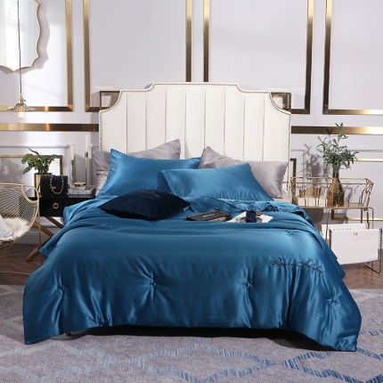 91家纺网 家纺一手货源 找家纺 （总）头等舱 2019水洗真丝星耀绣花大豆夏被