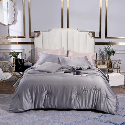 91家纺网 家纺一手货源 找家纺 （总）头等舱 2019水洗真丝星耀绣花大豆夏被