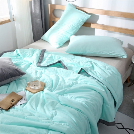 头等舱 2019极简纯色夏被 天空蓝