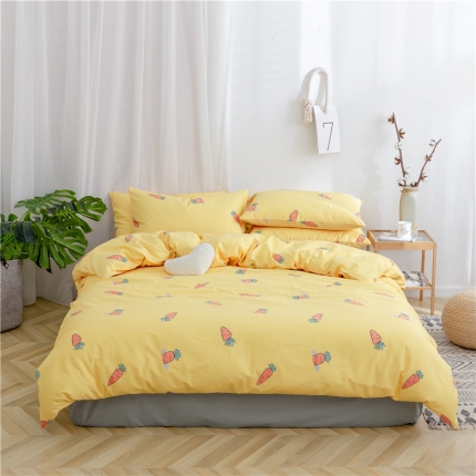 91家纺网 家纺一手货源 找家纺 （总）艾佳 全棉13372春夏简约爆款四件套床单款