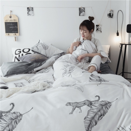 91家纺网 家纺一手货源 找家纺 （总）艾佳 全棉13372春夏简约爆款四件套床单款