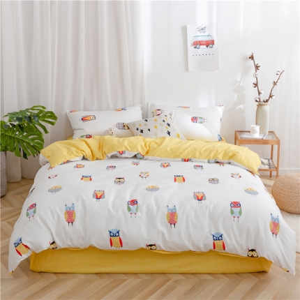 91家纺网 家纺一手货源 找家纺 （总）艾佳 全棉13372春夏简约爆款四件套床单款