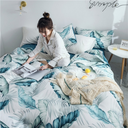 91家纺网 家纺一手货源 找家纺 （总）艾佳 全棉13372春夏简约爆款四件套床单款