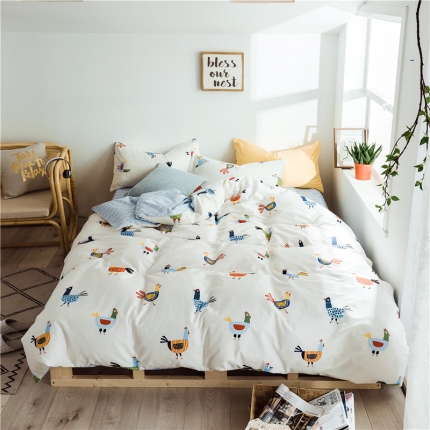 91家纺网 家纺一手货源 找家纺 （总）艾佳 全棉13372春夏简约爆款四件套床单款