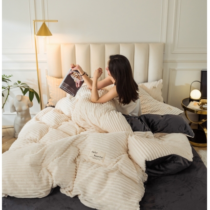 澳洲羽 加厚魔法绒水晶绒法莱绒宝宝绒魔幻绒四件套 爱的告白