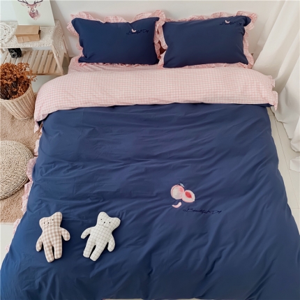 91家纺网 家纺一手货源 找家纺 （总）孩子王家纺 2023新款ab版全棉水洗棉三四件套床笠款