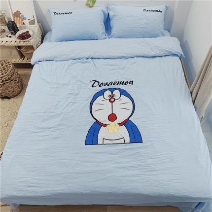 91家纺网 家纺一手货源 找家纺 （总）孩子王家纺 2023新款全棉磨毛水洗棉三、四件套床笠款