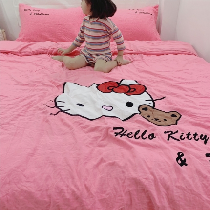 孩子王家纺 2023新款全棉磨毛水洗棉三、四件套 海派甜心