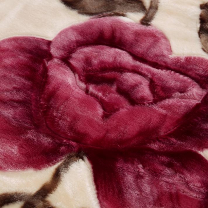 91家纺网 家纺一手货源 找家纺 法莱妮2025新款双层加厚拉舍尔毛毯 婚庆 单双人 厂家直销可定制 百年好合