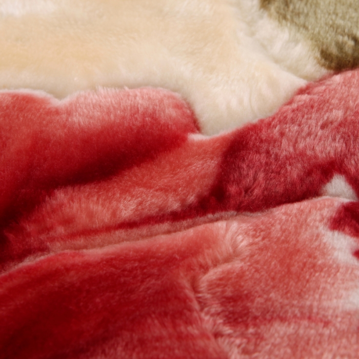 91家纺网 家纺一手货源 找家纺 法莱妮2025新款双层加厚拉舍尔毛毯 婚庆 单双人 厂家直销可定制 粉红世家