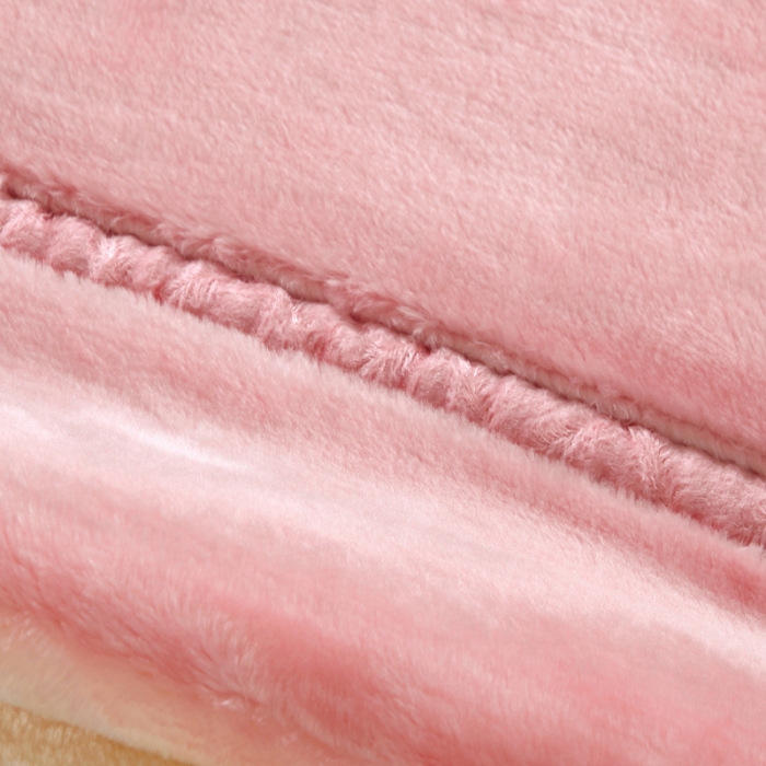 91家纺网 家纺一手货源 找家纺 法莱妮2025新款双层加厚拉舍尔毛毯 婚庆 单双人 厂家直销可定制 粉红世家