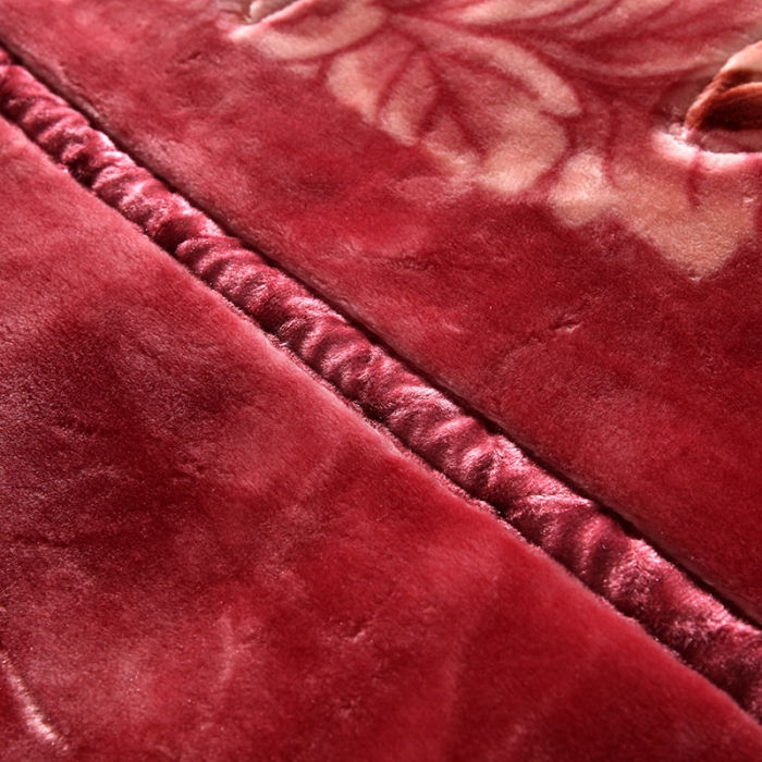 91家纺网 家纺一手货源 找家纺 法莱妮2025新款双层加厚拉舍尔毛毯 婚庆 单双人 厂家直销可定制 一见春秋