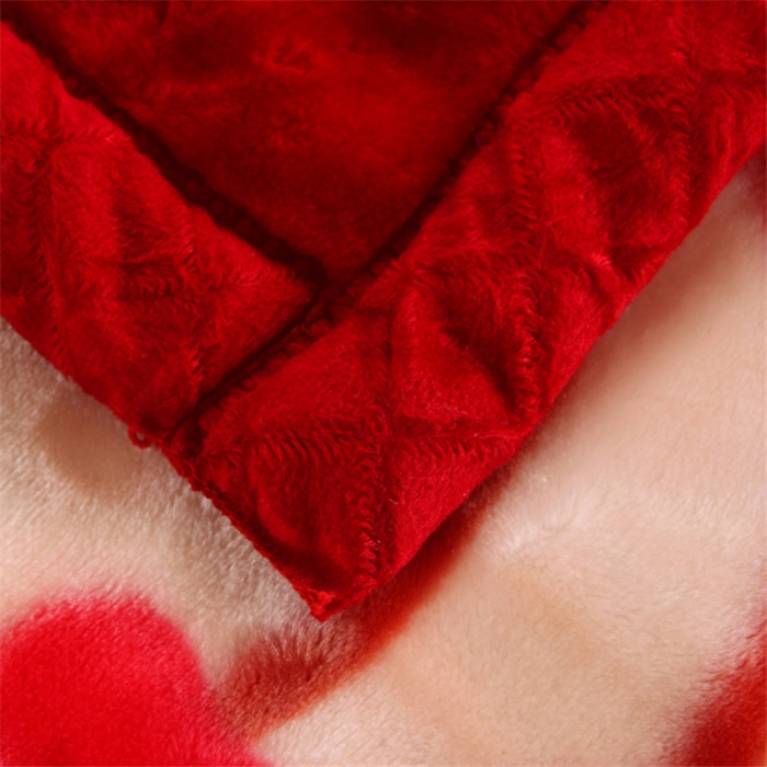 91家纺网 家纺一手货源 找家纺 法莱妮2025新款双层加厚拉舍尔毛毯 婚庆 单双人 厂家直销可定制 缘定终生