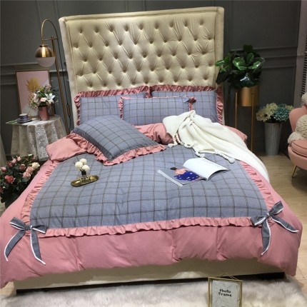 91家纺网 家纺一手货源 找家纺 眠屿 2019新款暖绒四件套 草莓红