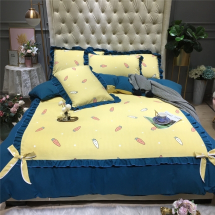 91家纺网 家纺一手货源 找家纺 眠屿 2019新款暖绒四件套 胡萝卜