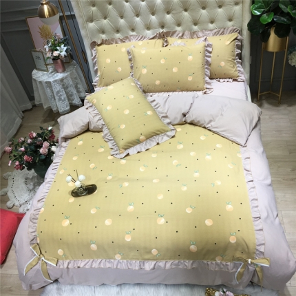 91家纺网 家纺一手货源 找家纺 眠屿 2019新款暖绒四件套 草莓红