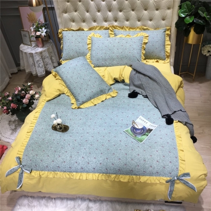 91家纺网 家纺一手货源 找家纺 眠屿 2019新款暖绒四件套 草莓红