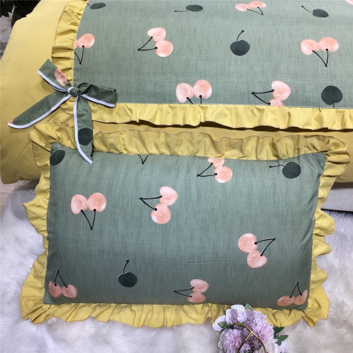 91家纺网 家纺一手货源 找家纺 眠屿 2019新款暖绒四件套 水果情-绿