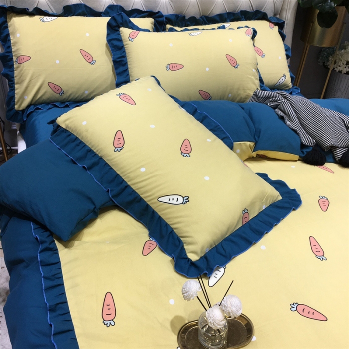 91家纺网 家纺一手货源 找家纺 眠屿 2019新款暖绒四件套 胡萝卜