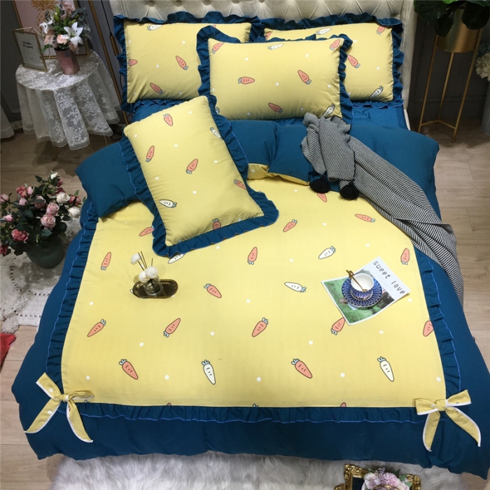 91家纺网 家纺一手货源 找家纺 眠屿 2019新款暖绒四件套 胡萝卜