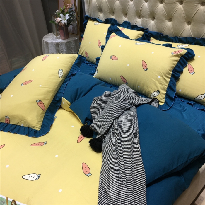 91家纺网 家纺一手货源 找家纺 眠屿 2019新款暖绒四件套 胡萝卜