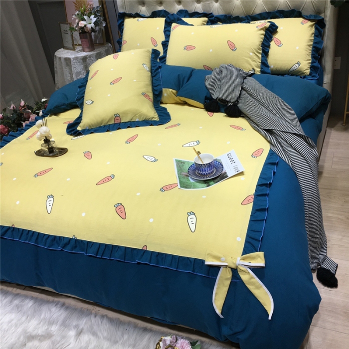 91家纺网 家纺一手货源 找家纺 眠屿 2019新款暖绒四件套 胡萝卜