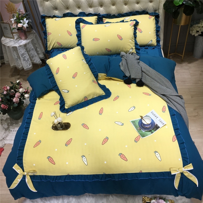 91家纺网 家纺一手货源 找家纺 眠屿 2019新款暖绒四件套 胡萝卜