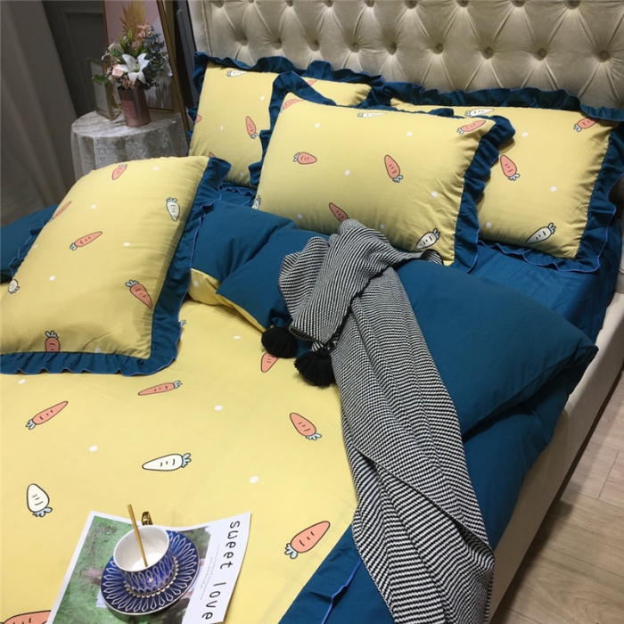 91家纺网 家纺一手货源 找家纺 眠屿 2019新款暖绒四件套 胡萝卜