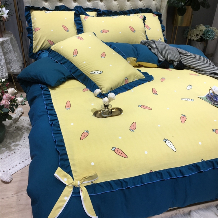 91家纺网 家纺一手货源 找家纺 眠屿 2019新款暖绒四件套 胡萝卜