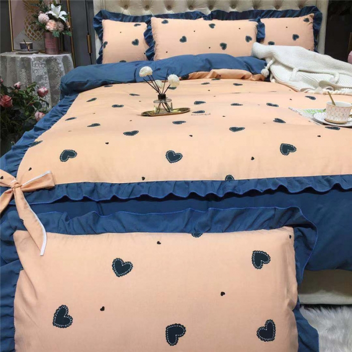 91家纺网 家纺一手货源 找家纺 眠屿 2019新款暖绒四件套 心花怒放-玉