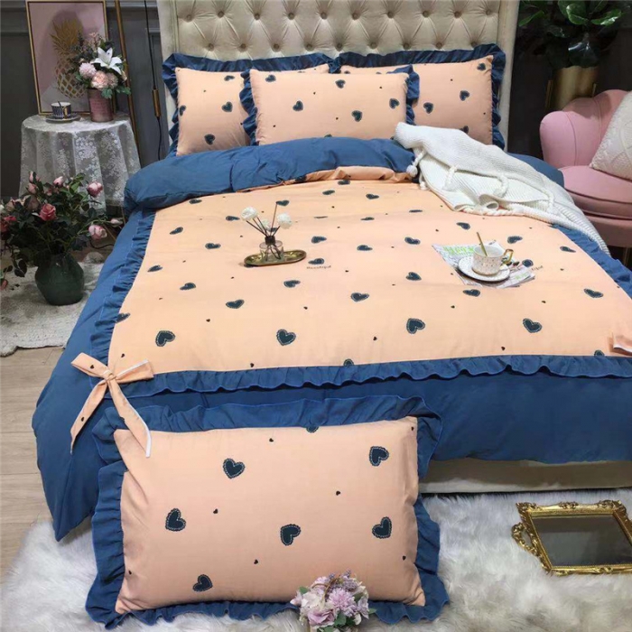 91家纺网 家纺一手货源 找家纺 眠屿 2019新款暖绒四件套 心花怒放-玉