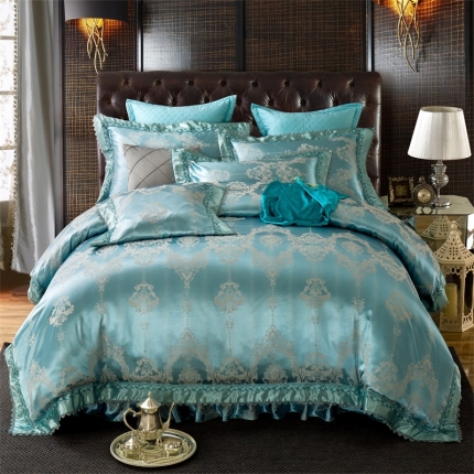 91家纺网 家纺一手货源 找家纺 （总）兴美佳家纺 提花全棉夹棉床裙六件套