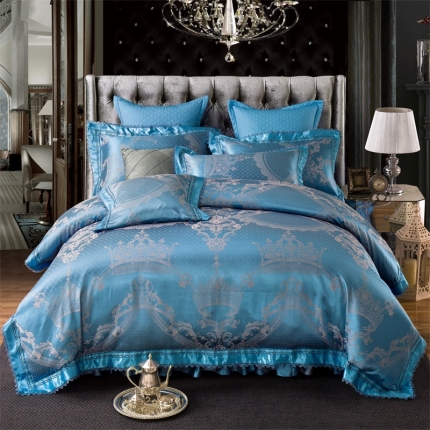 91家纺网 家纺一手货源 找家纺 （总）兴美佳家纺 提花全棉夹棉床裙六件套