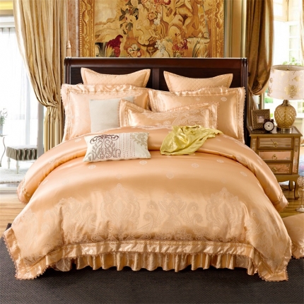 91家纺网 家纺一手货源 找家纺 （总）兴美佳家纺 提花全棉夹棉床裙四件套