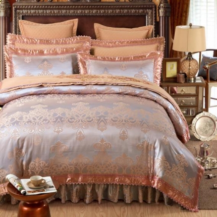 91家纺网 家纺一手货源 找家纺 （总）兴美佳家纺 提花全棉夹棉床裙四件套