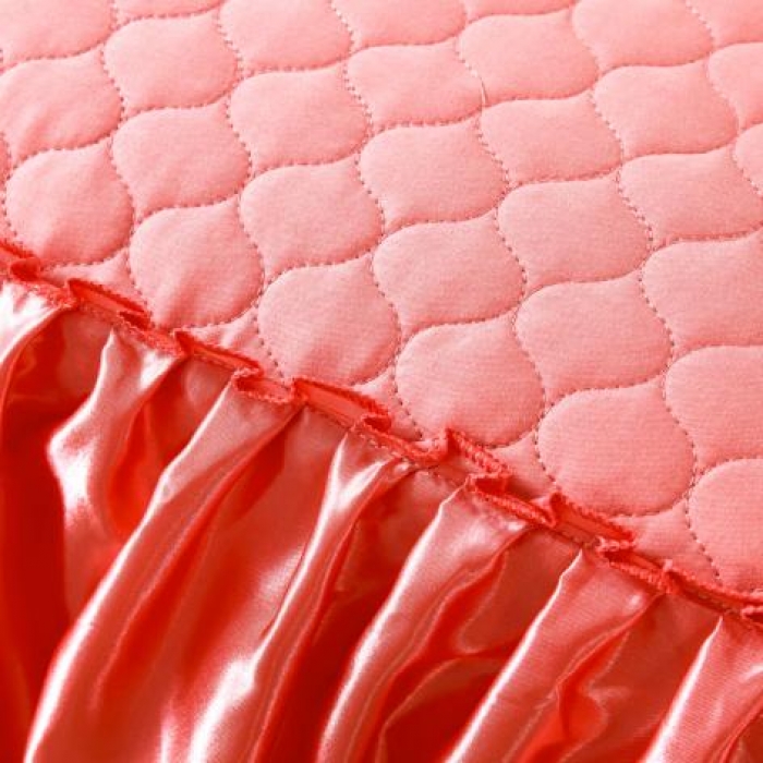 91家纺网 家纺一手货源 找家纺  兴美佳家纺 提花全棉夹棉床裙四件套 梦曼