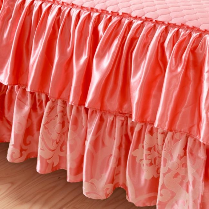 91家纺网 家纺一手货源 找家纺  兴美佳家纺 提花全棉夹棉床裙四件套 梦曼