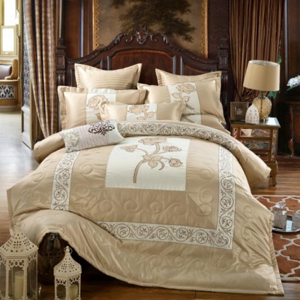 91家纺网 家纺一手货源 找家纺 (总)兴美佳家纺 高档奢华欧式宫廷风加棉四件套塞娜维亚