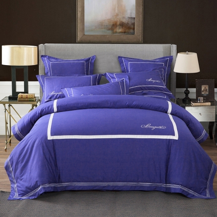 91家纺网 家纺一手货源 找家纺 （总）兴美佳家纺 简约酒店风纯色全棉四件套