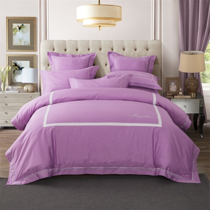 91家纺网 家纺一手货源 找家纺 （总）兴美佳家纺 简约酒店风纯色全棉四件套